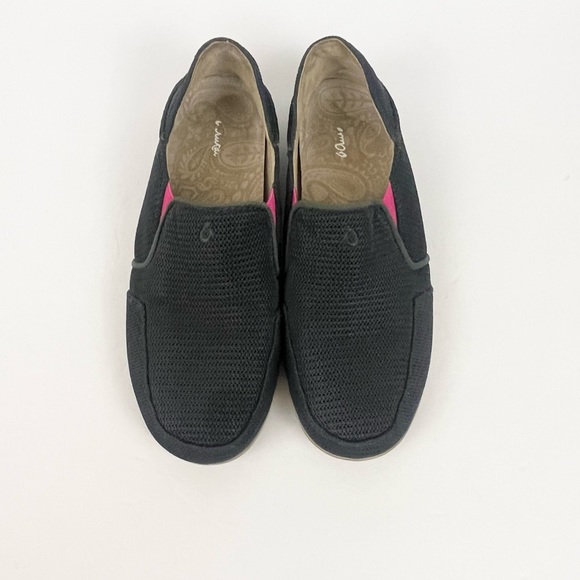 Olukai Waialua Mesh Black Gray Convertible Heel Womens Shoes Size 6 - Picture 11 of 11